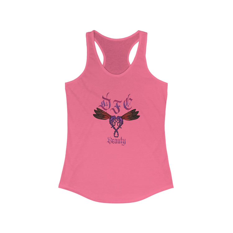 Racer back pink dragonfly tank top