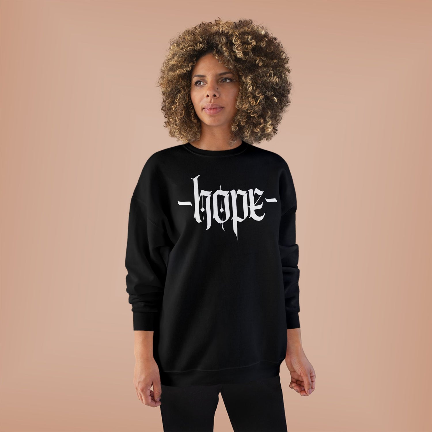 hope dragonfly sweatshirt winter wear black long sleeve hope in front dragonfly on the back black sweatshirt white print.