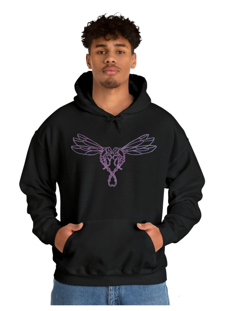 Black and Purple Dragonfly Sweatshirt