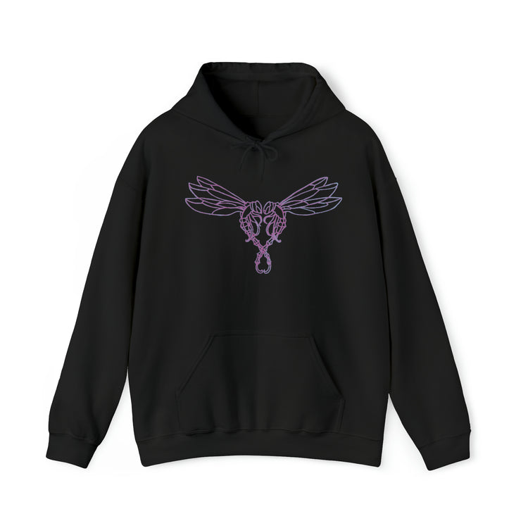 Black and Purple Dragonfly Sweatshirt 