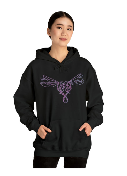 Dragonfly Sweatshirt purple ink