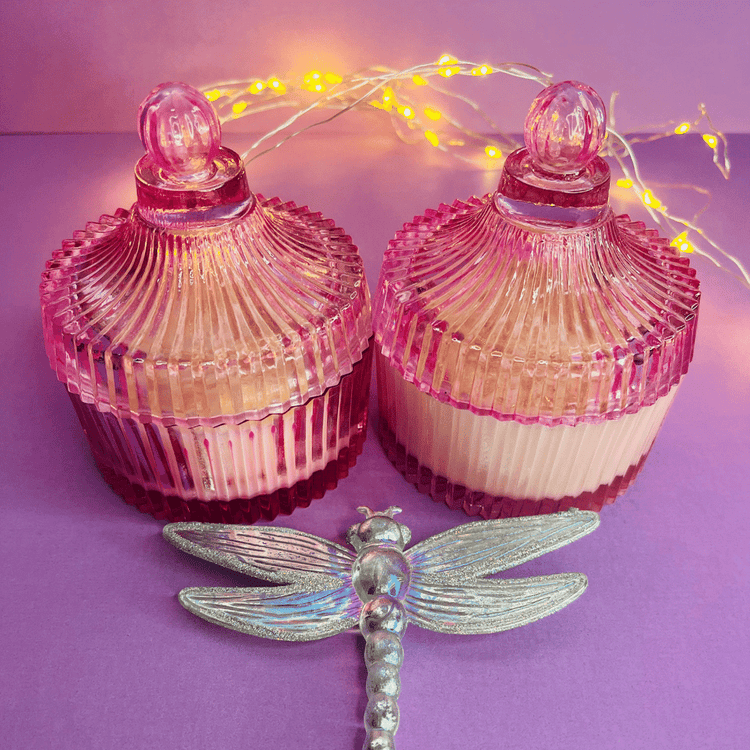 Pink Princess Candle by Dragonfly