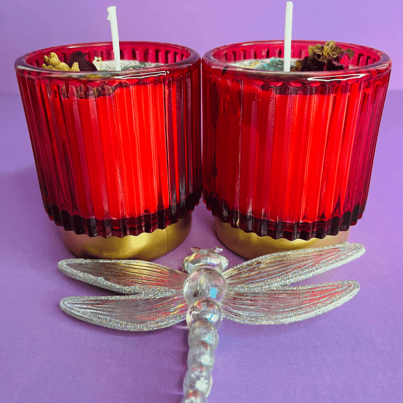 Ruby Mistletoe Candle