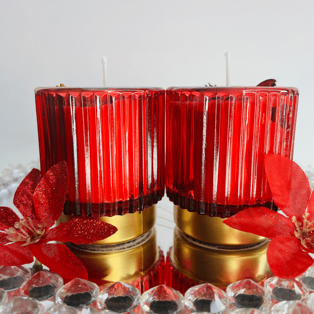 Decorative fragrant Christmas candle