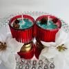 Red Christmas Candle with Glitter