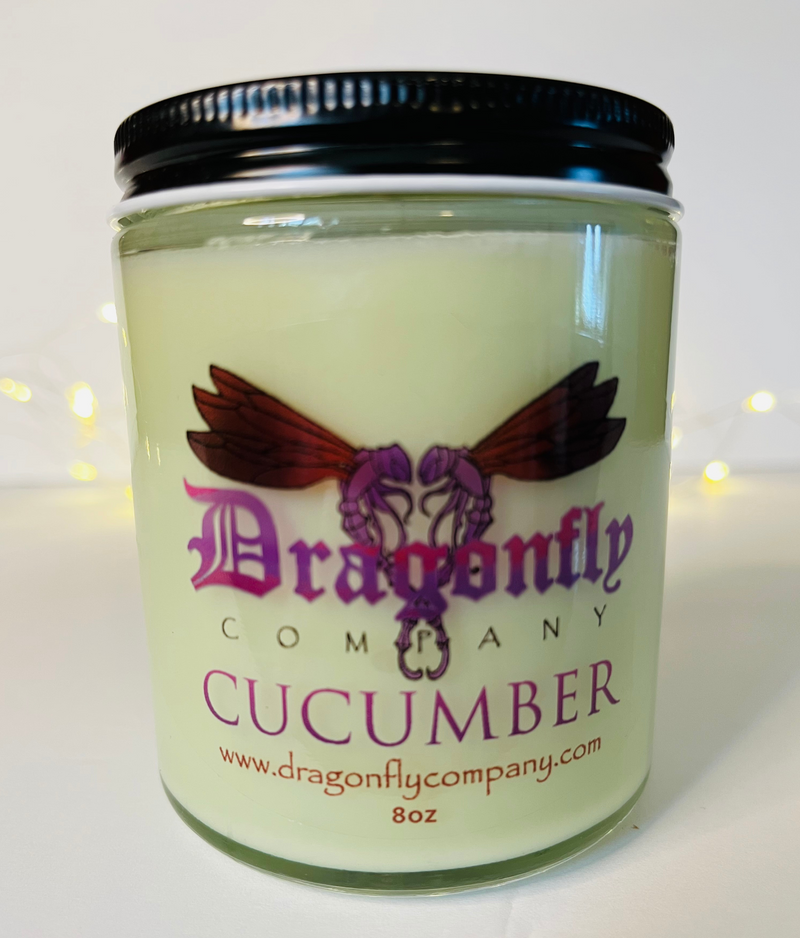 All natural and refreshing soy cucumber candle 