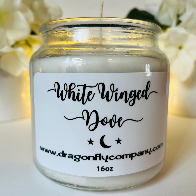White Winged Dove Candle